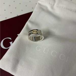 Gucci Silver Band with Gold Detail